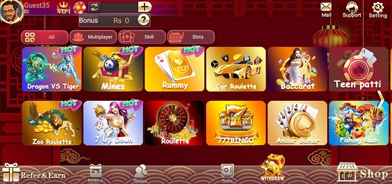 3 card one apk game front page