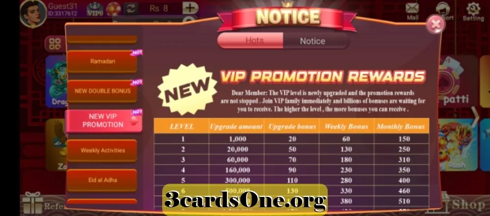 Basic three card rules and example hands for 3 Card Club