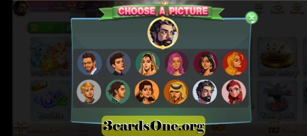 Phone screen showing installation steps for the 3 Card King APK